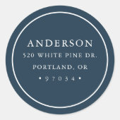 Étiquette de retour du cadre circulaire de la mari (Devant)