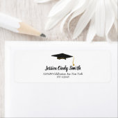 Étiquette de retour du Casquette de diplôme (En situation)