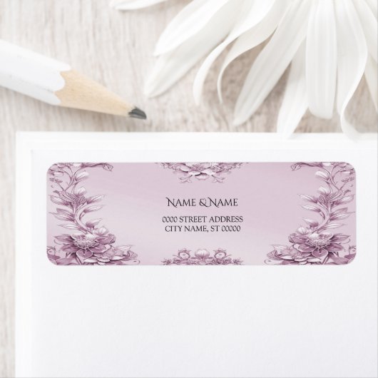 Étiquette de retour du feuillage rose (En situation)