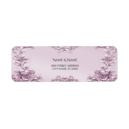 Étiquette de retour du feuillage rose (Devant)