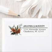 Étiquette de retour du feuillage vert Pinecone (En situation)