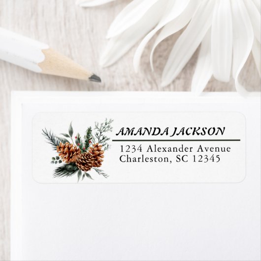 Étiquette de retour du feuillage vert Pinecone (En situation)