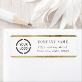 Étiquette de retour du logo de bordure en faux or (En situation)