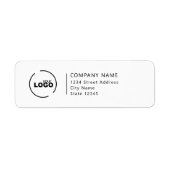 Étiquette de retour du logo professionnel (Devant)