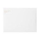 Étiquette de retour du Mariage blanc et doré (Devant)