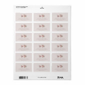 Étiquette de retour du Mariage Boho Pampas Blush (Feuille entière)