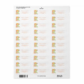 Étiquette de retour du Mariage d'aquarelle Citrus (Feuille entière)