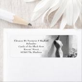 Étiquette de retour du Mariage de croquis romantiq (En situation)