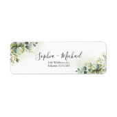 Étiquette de retour du Mariage de verdure (Devant)