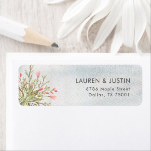 Étiquette de retour du Mariage floral de la Forêt