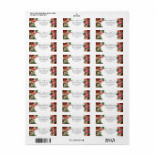 Étiquette de retour du Mariage Floral vintage (Feuille entière)