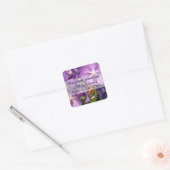 Étiquette de retour du Mariage Floral Violet (Enveloppe)