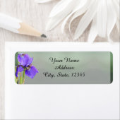 Étiquette de retour du Mariage Iris Violet (En situation)