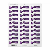 Étiquette de retour du Mariage PURPLE Satin Bow (Feuille entière)