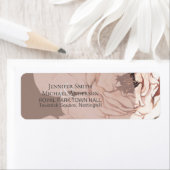 Étiquette de retour du Mariage Rose Blush Dusty (En situation)