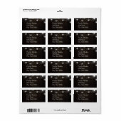 Étiquette de retour du Mariage Rustic Wood Lights (Feuille entière)