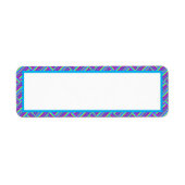 Étiquette de retour du Motif couleur bleu violet (Devant)