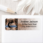 Étiquette de retour du paysage Brown Kokopelli (En situation)