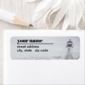 Étiquette de retour du phare de Marshall Point (En situation)