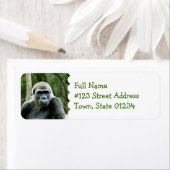 Étiquette de retour du profil de gorille (En situation)