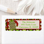 Étiquette de retour du pull de Noël de Père Noël (En situation)