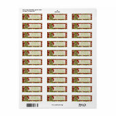 Étiquette de retour du pull de Noël de Père Noël (Feuille entière)