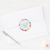 Étiquette de retour du Rose d'été (Enveloppe)