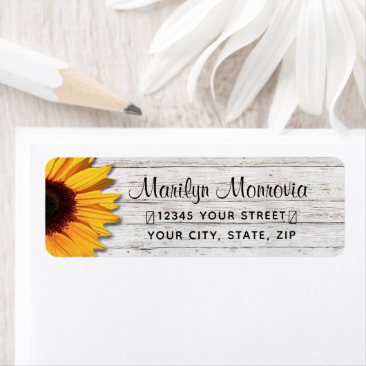 Étiquette de retour du script rustique bois et mar (En situation)