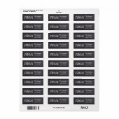 Étiquette de retour du tableau de bord (Feuille entière)