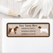 Étiquette de retour du troupeau de chèvres customi (En situation)