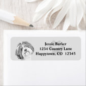 Étiquette de retour du visage Tzu Shih (En situation)