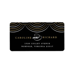 Étiquette de retour d'une chaîne Gold Art Deco