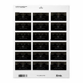 Étiquette de retour d'une chaîne Gold Art Deco (Feuille entière)