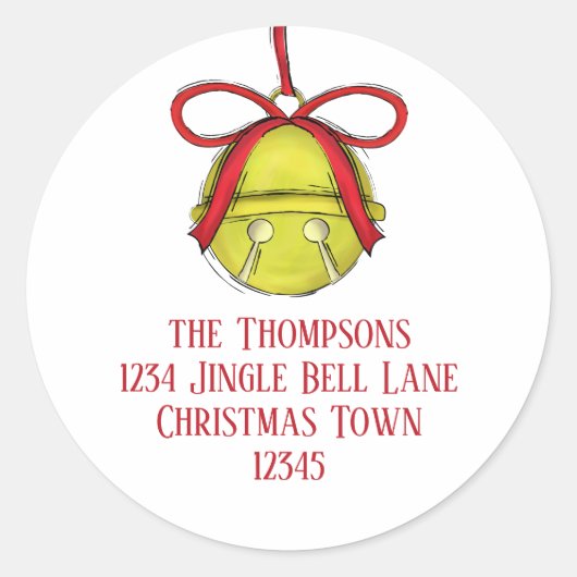 Étiquette de retour fantaisiste pour Noël avec gre (Devant)