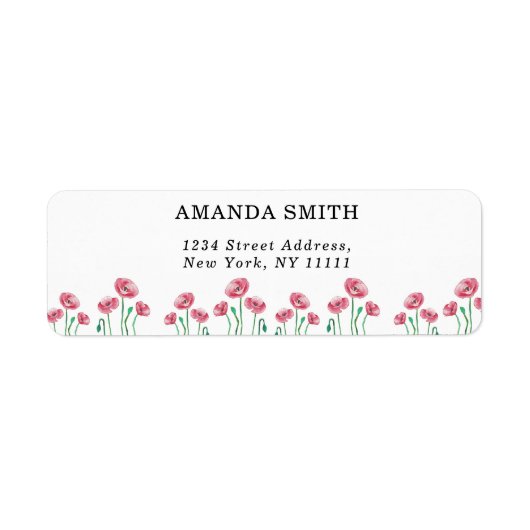 Étiquette de retour floral (Devant)