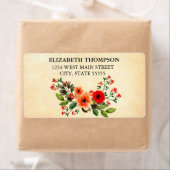 Étiquette de retour floral simple (En situation)