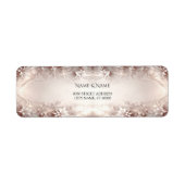 Étiquette de retour florale d'ivoire blanc (Devant)