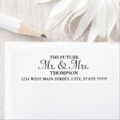 Étiquette de retour futur mariée et Mariage de cha (En situation)