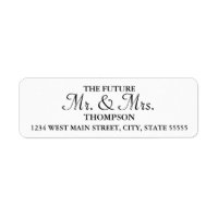 Étiquette de retour futur mariée et Mariage de cha