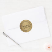 Étiquette de retour Gold Metallic Round (Enveloppe)