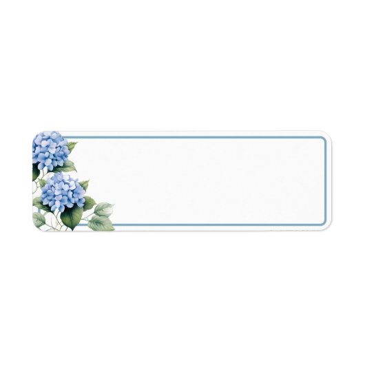 Étiquette de retour Hydrangea Bleue (Devant)