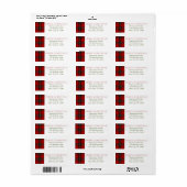 Étiquette de retour Joyeux Noël (Feuille entière)