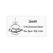 Étiquette de retour Joyeux Noël (Devant)