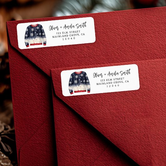 Étiquette de retour Jumper de Noël