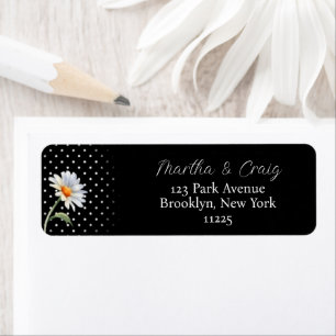 Étiquette de retour Mariage moderne Daisy