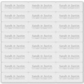 Étiquette de retour Mariage moderne transparent (Devant)