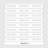 Étiquette de retour Mariage moderne transparent (Feuille)