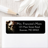 Étiquette de retour Mariage pour le crâne Goth (En situation)