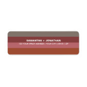 Étiquette de retour Mariage rayé Bauhaus (Devant)