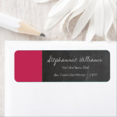 Étiquette de retour Mariage rose Chalkboard (En situation)